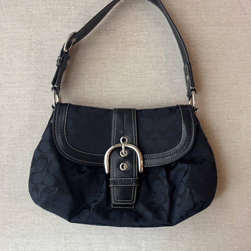 Coach Soho Pleated Buckle Flap Handbag D1068‑F15203